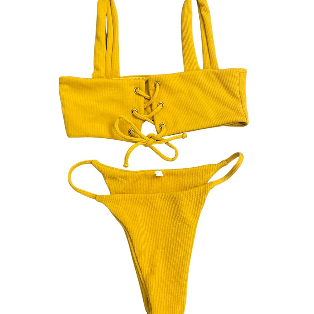 Mustard Yellow Two-Piece Bikini Set